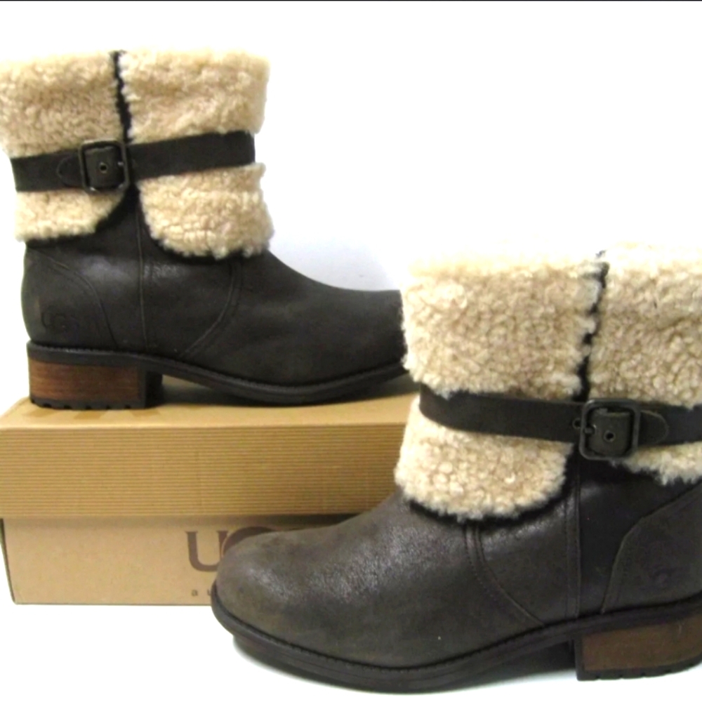 UGG BLAYRE II SHORT BOOTS LEATHER LODGE US 7 /UK 5.5 /EU 38 /JP 24